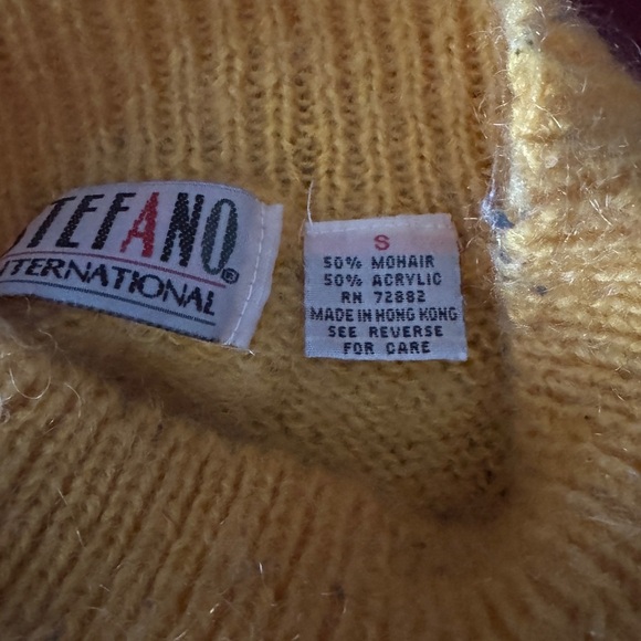 STEFANO INTERNATIONAL | Vintage Retro 80s 90s cropped sweater Sz Small - Picture 5 of 5